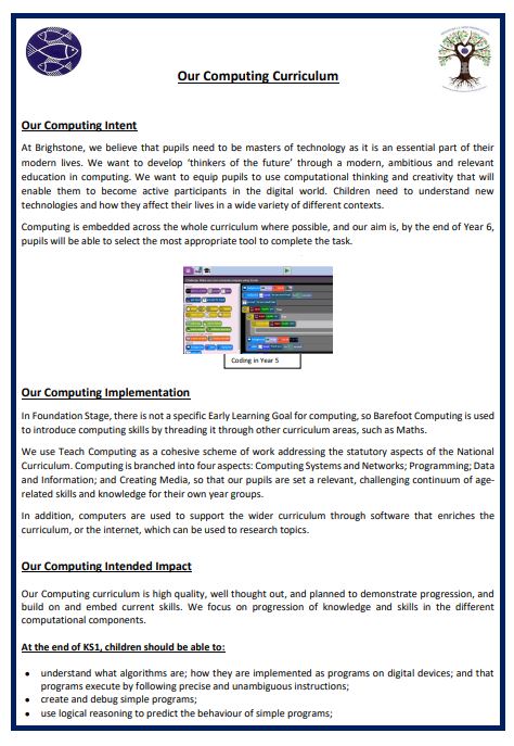 Curriculum Overview | Brighstone CE Primary School